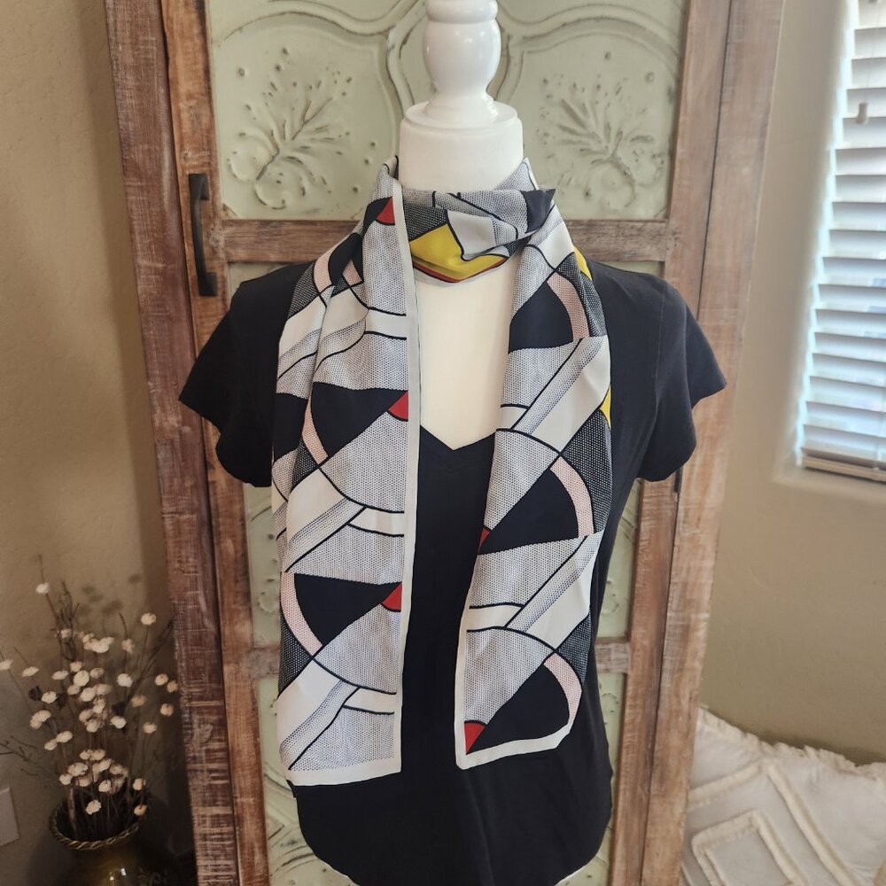 Printed Silk Scarf Made in Italy for The Art Institute of Chicago